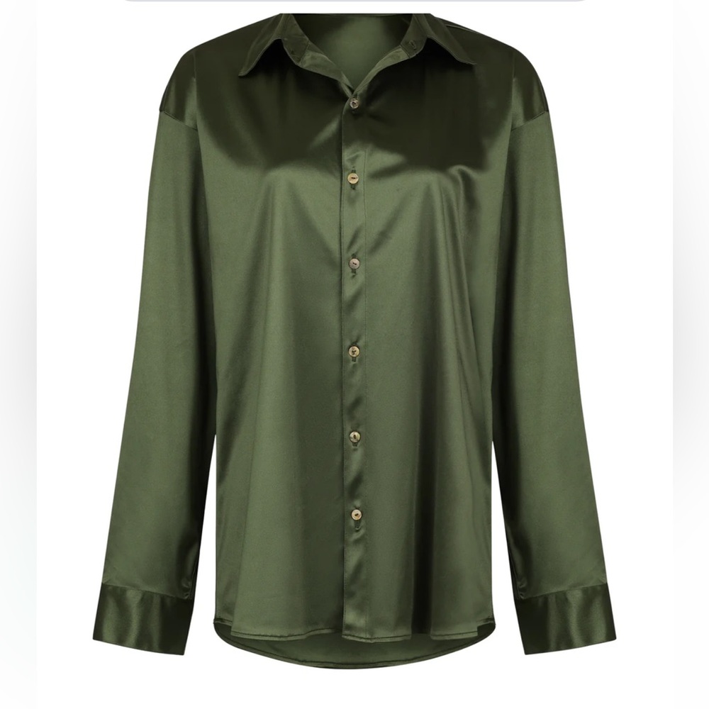 Laina Rauma The Button Down Shirt Sz L #S3